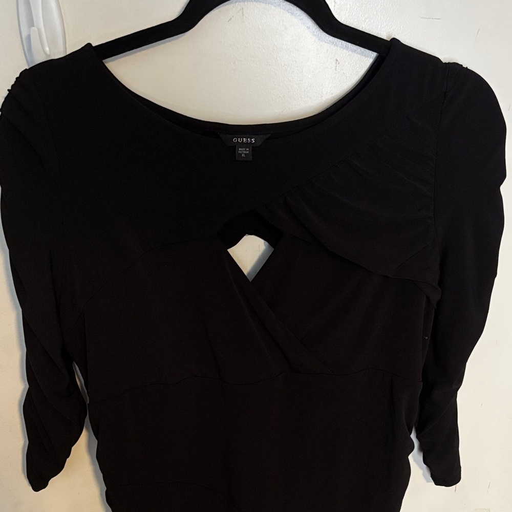 Guess Elegant Black Cutout Top